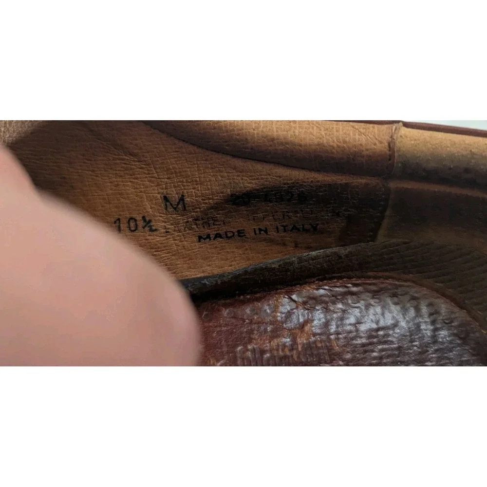 Johnston & Murphy 10.5 M‎ Shoes Brown Oxford Leather Lace Up Classic Timeless